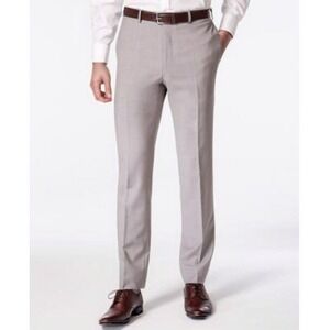 Calvin Klein Dress Pants Mens 38x30 Light Gray Jerome Wool Suit Business Casual